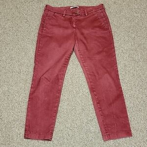 Re-Hash Burgundy Men's Flat Front Chino Pants Sz 34 X 28. Italy Office Business